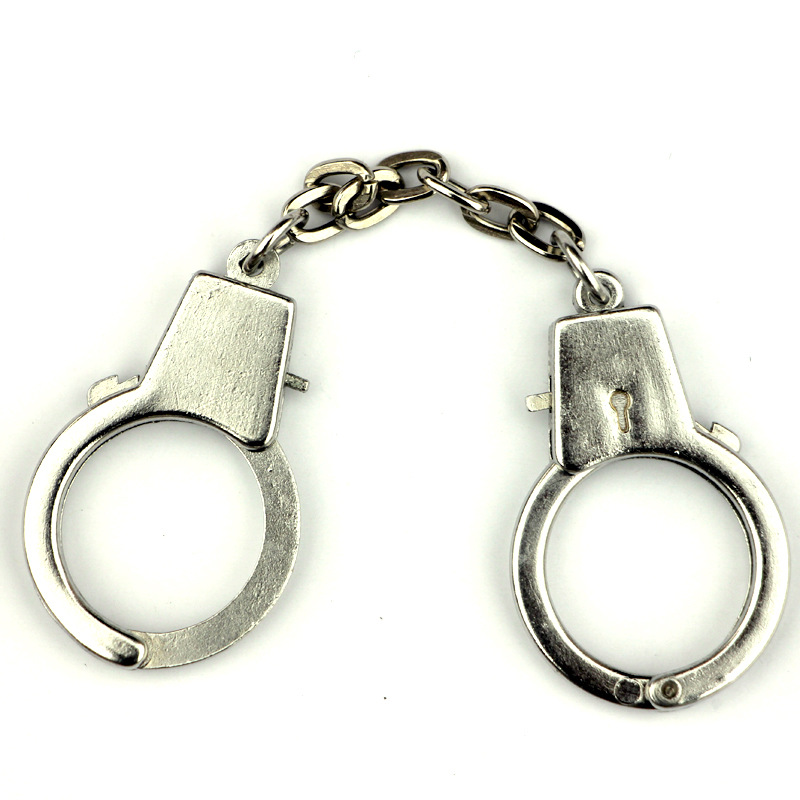 全金属手扣玩具成人儿童锌合金手铐手指铐玩具电影拍戏演出道具