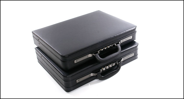 手提密码箱真皮公文箱商务电脑皮箱装钱皮箱黑色复古皮箱男包小号