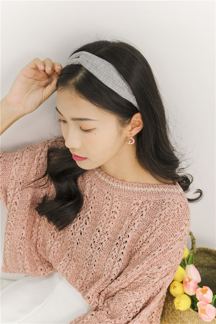 韩版新款女式宽布打结束发带盘发带 高弹力扎头发发带 发箍头饰