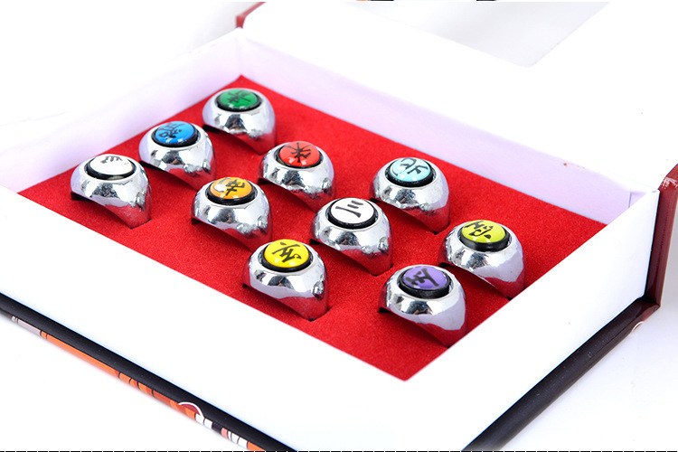 火影忍者戒指晓组织鼬迪达拉佩恩蝎大蛇丸指环套装动漫周边批发