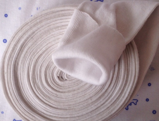 无缝罗纹袖口 圆筒针织面料无缝 针织婴儿医疗用布 防护服螺纹