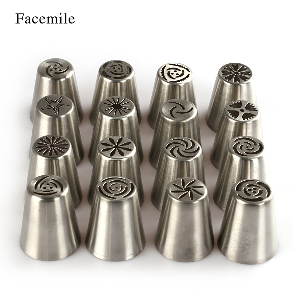46款304不锈钢 俄罗斯球形裱花嘴 火炬花嘴 一步成花 奶油编号嘴