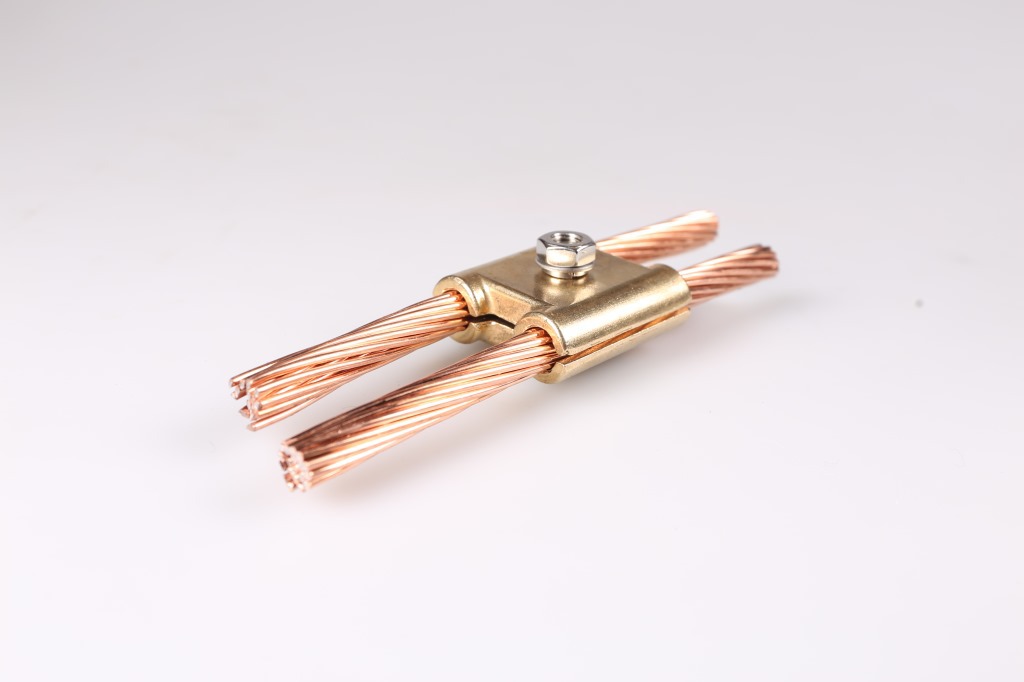 佰利嘉纯铜防雷接地绞线线夹 避雷导体连接件紧固件