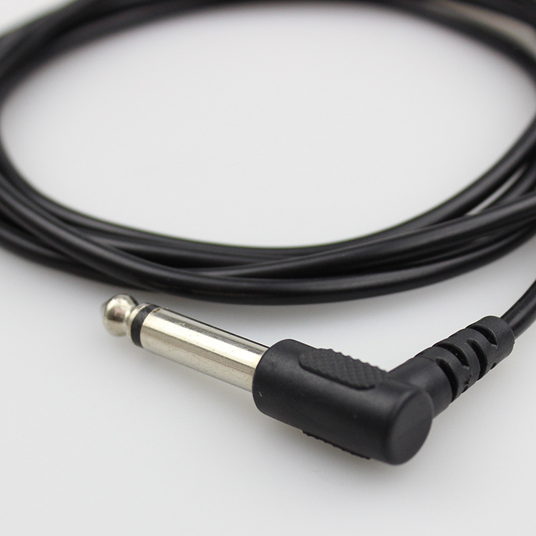 6.35mm音频线 tr 6.3电子琴延音线 6.5弯头线脚踏板开关线