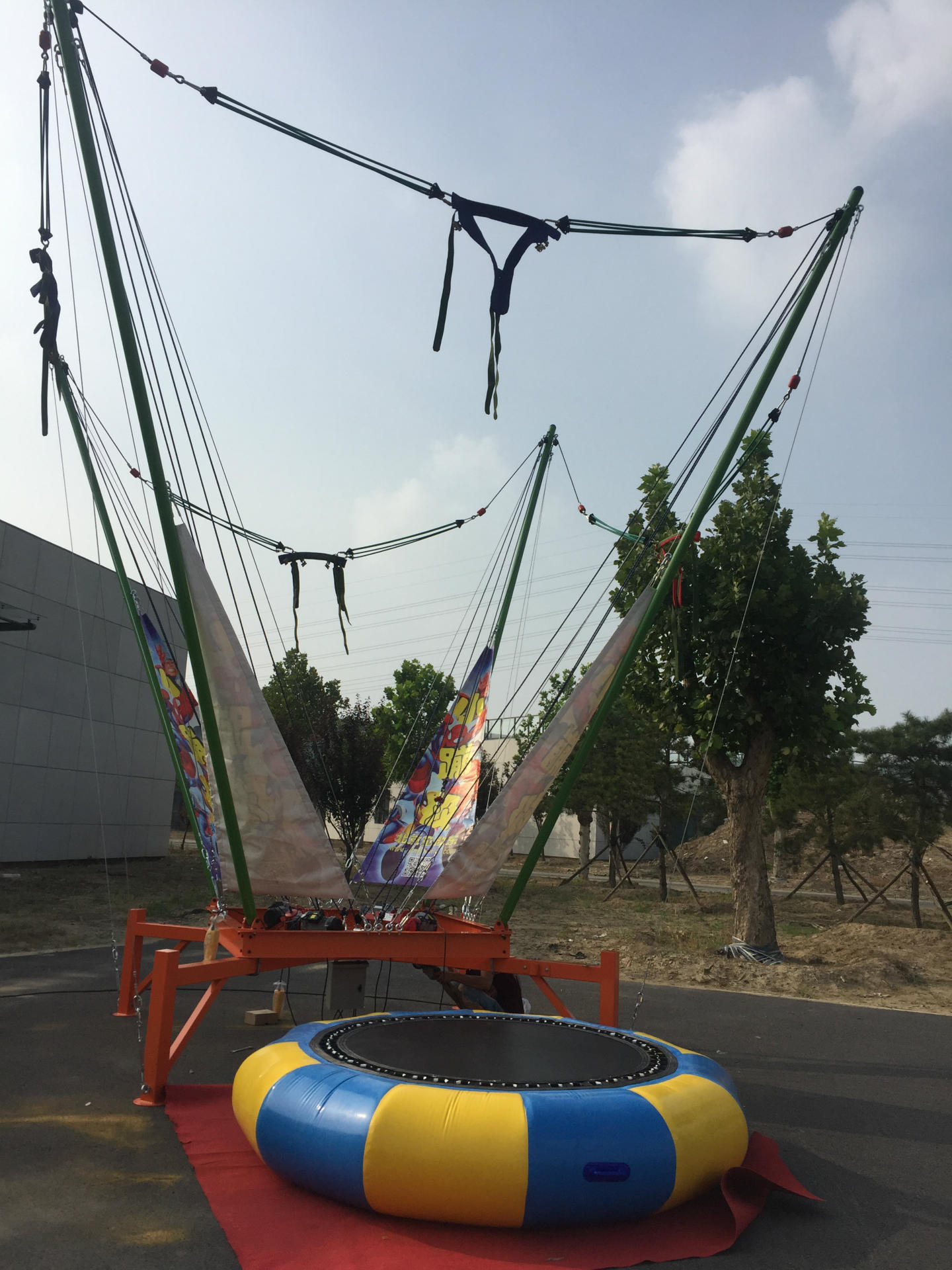 户外蹦极床广东厂家供应小蹦极三人蹦极跳跳床直销批发云南蹦床