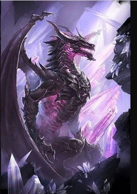 龙钻石画充满暗黑邪恶力量的怪物卡通