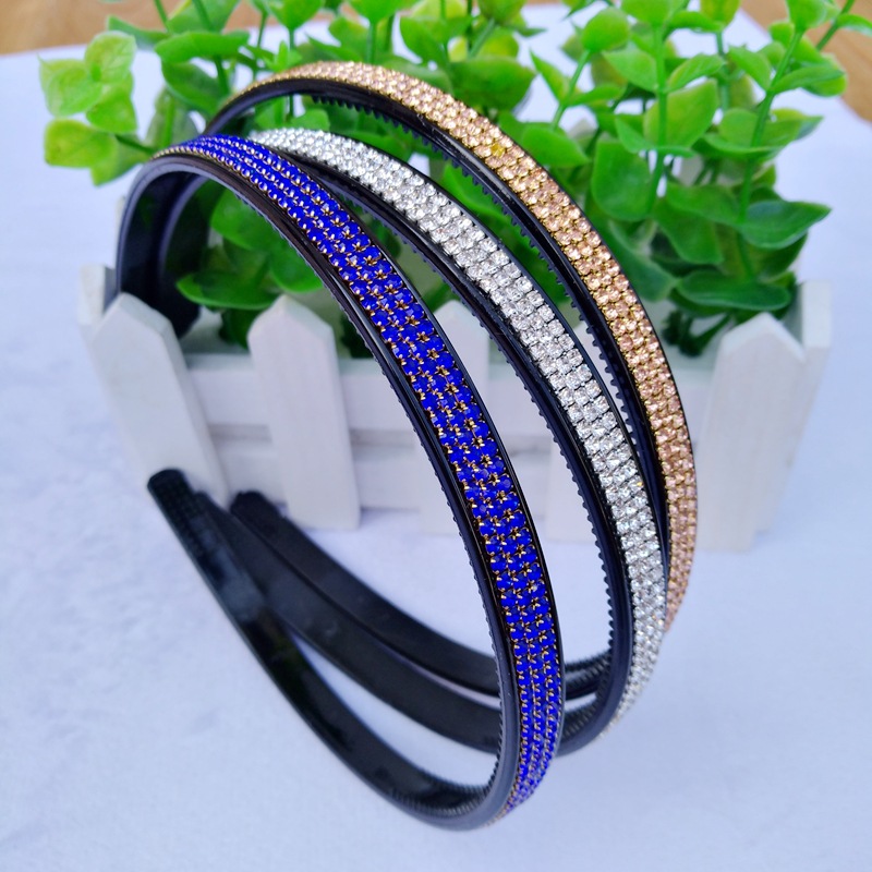 韩版女士塑料水钻头箍镶钻带齿发箍日韩防滑头箍发卡义乌发饰批发