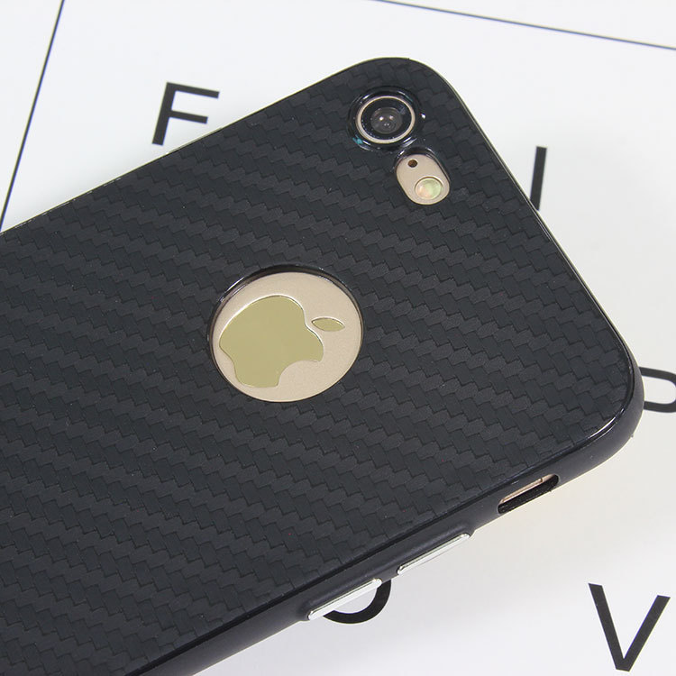 适用iphone7plus磨砂无合模线手机壳 苹果7碳纤维电镀tpu素材壳