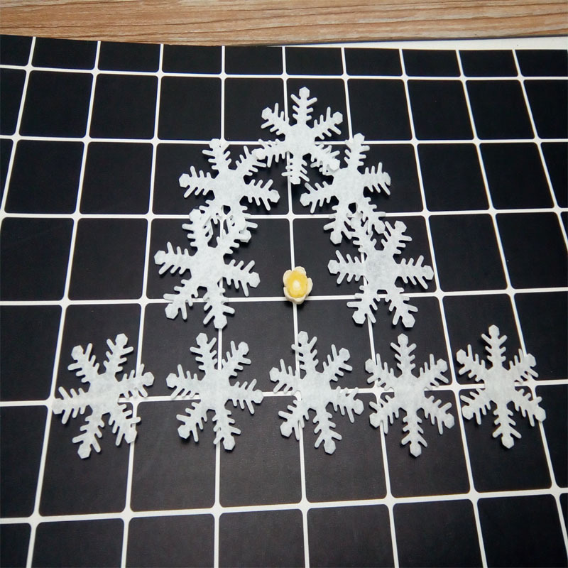 毛毡雪花片免裁剪手工diy装饰配件儿童幼儿园教具 5cm不织布雪花