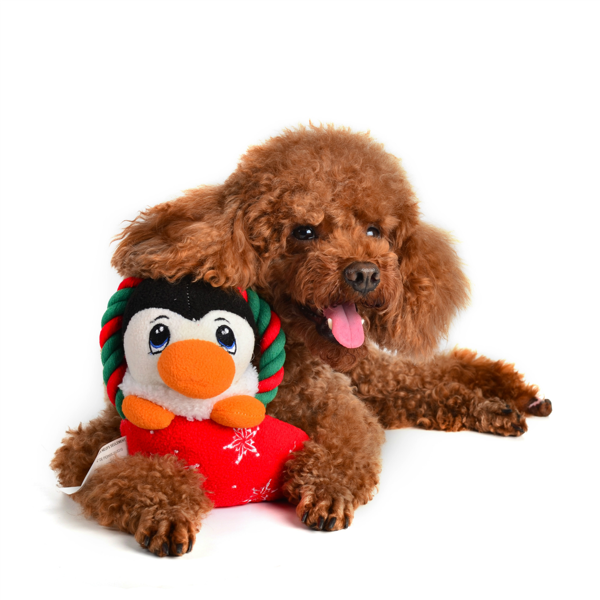 亚马逊美国穿绳宠物圣诞玩具狗狗圣诞节礼物毛绒棉绳耐咬发玩具