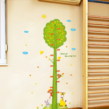 墙贴厂家批发新款卡通树身高贴三代可移除儿童房贴纸XL8200