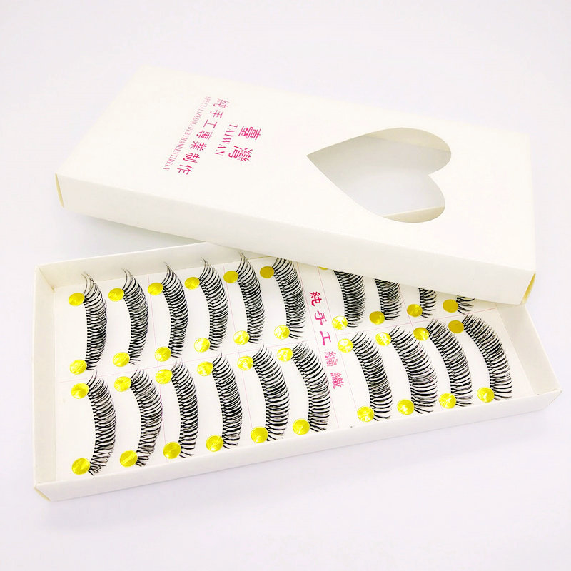 254#10 Pairs Taiwan Handmade Eyelash Thick Natural Sheer Root False Eyelashes