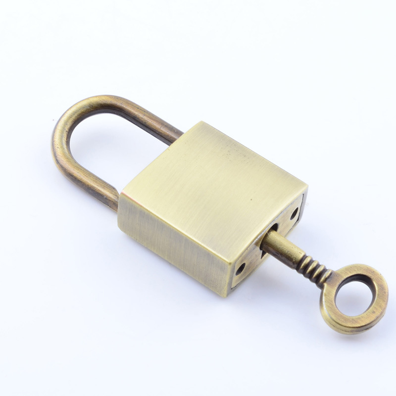 厂家订做箱包锌合金挂锁 带钥匙行李箱挂锁 金属挂锁配件批发