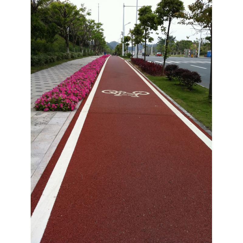 批发彩色沥青冷补料彩色路面冷拌沥青公园景观人行道彩色沥青路面