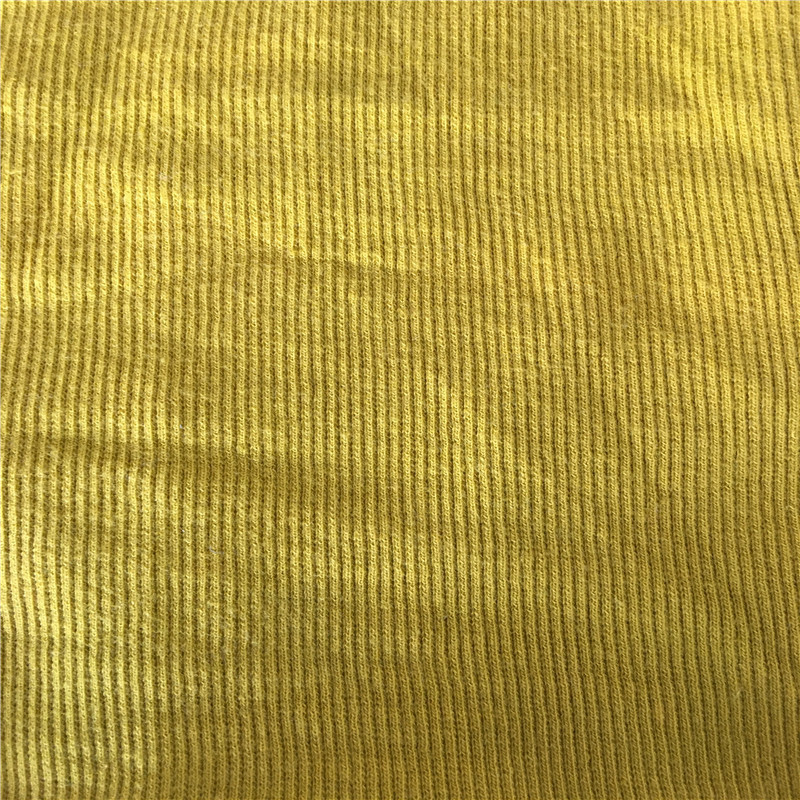 现货供应横机罗纹布 100%棉面料 32s针织衫卫衣用抽条螺纹布