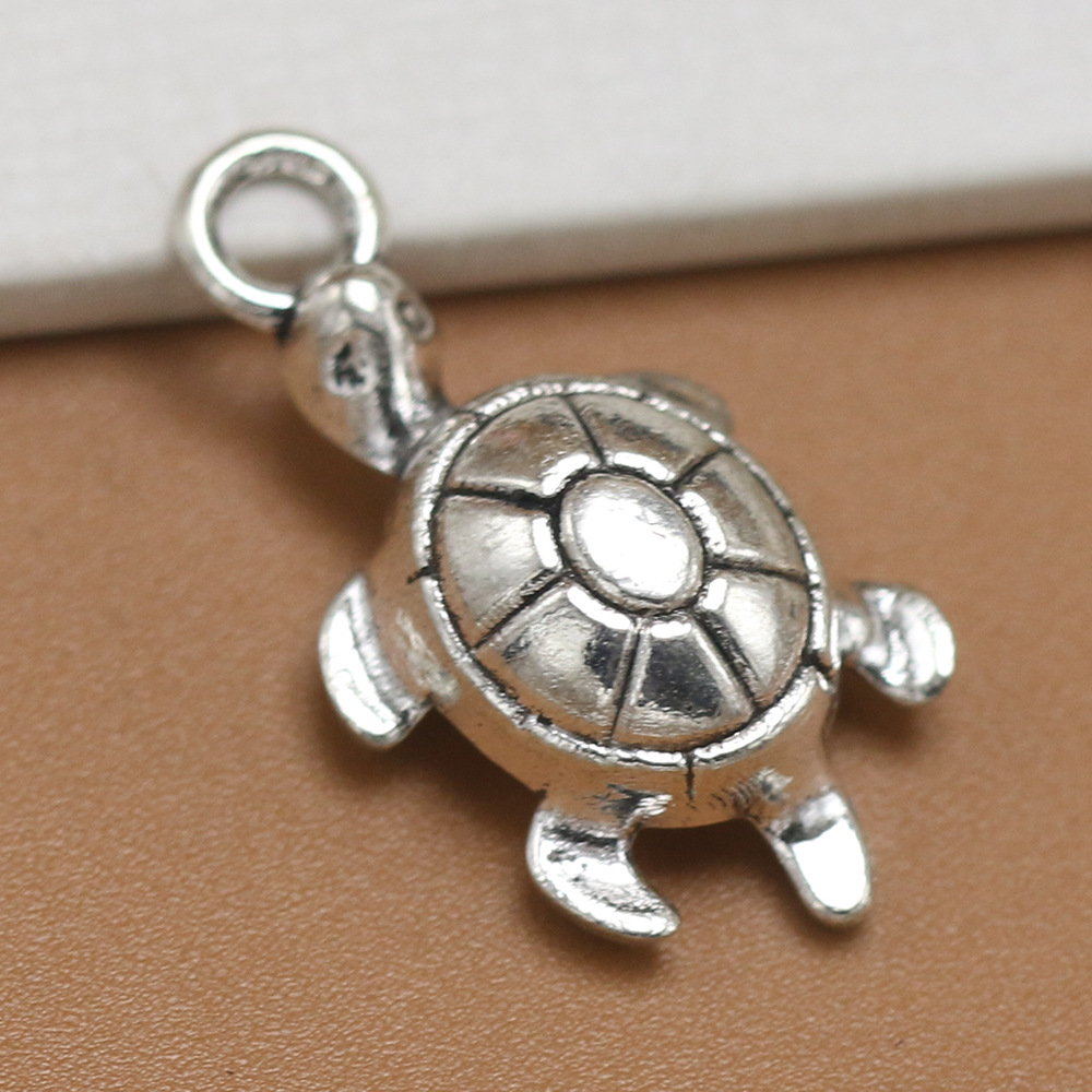 海洋水生物系列 古银色乌龟 海龟吊坠 diy手工材料饰品配件 批发