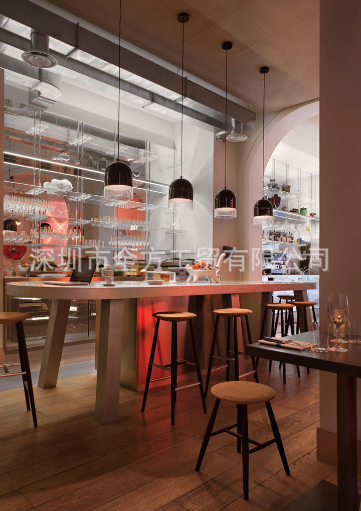 北欧小酒馆酒吧吧台成套餐桌椅设计装修深圳工厂上门量尺画图