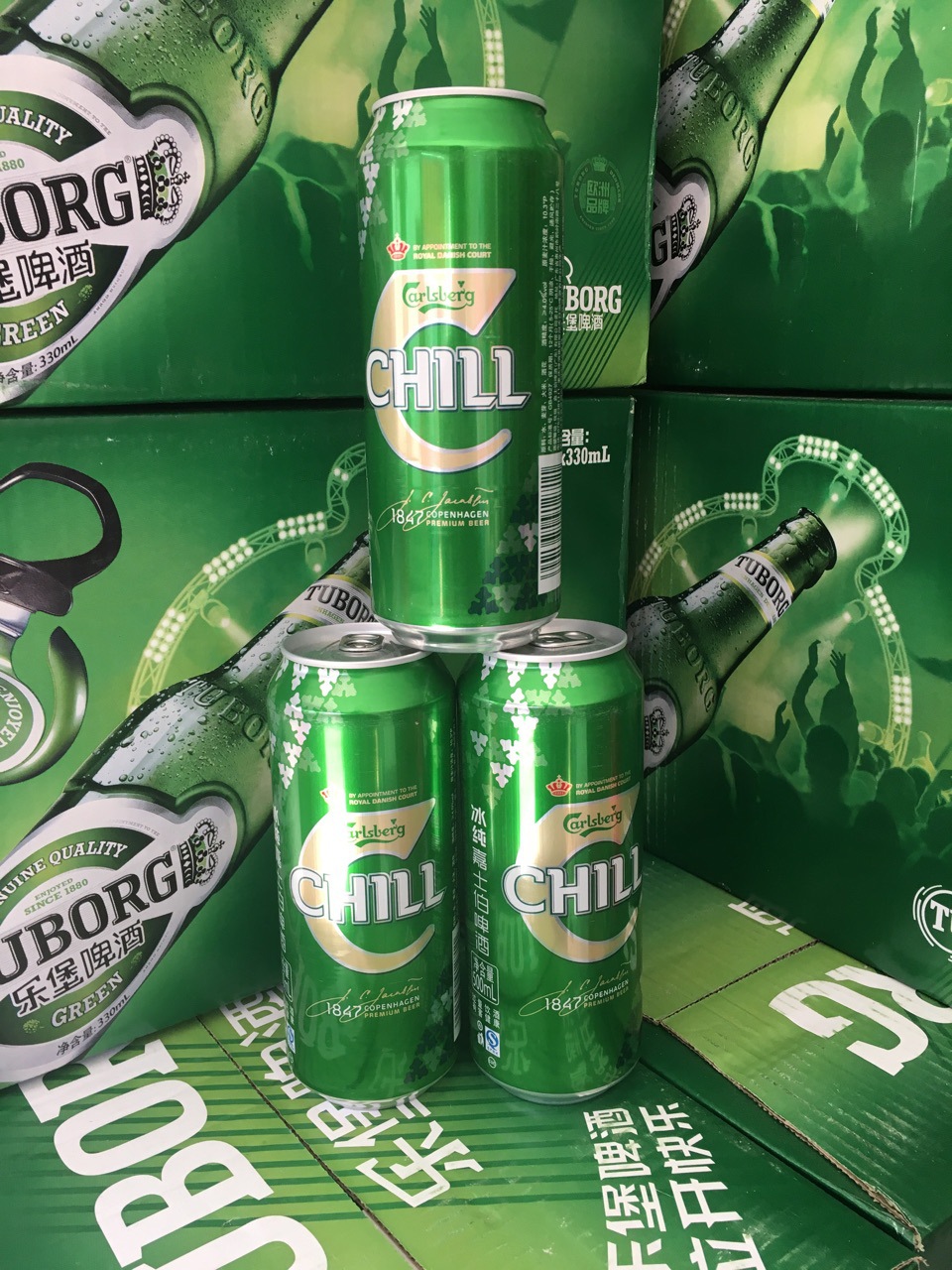 冰纯嘉士伯500ml易拉罐嘉士伯啤酒商超餐饮酒店自助餐专供