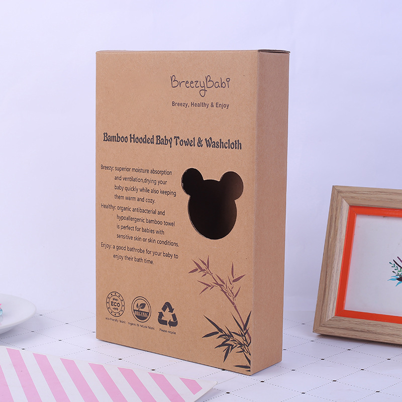 Factory Wholesale Direct Sale New Cute Hollow Mickey Mouse Pattern Kraft Paper Corrugated Box Wear-Resistant Sample Can Be Fixed