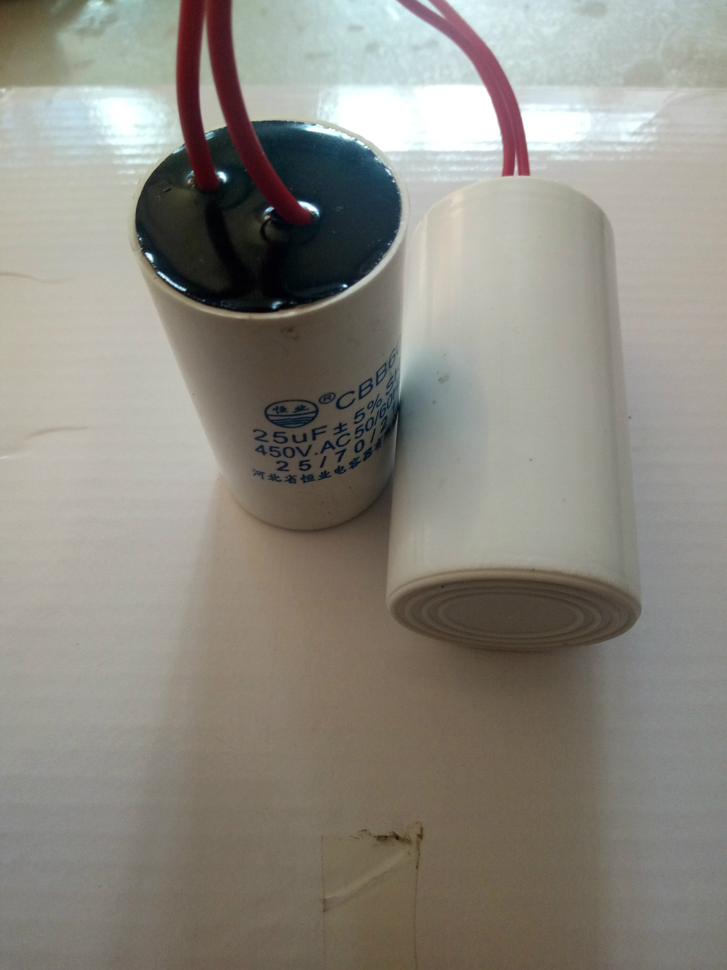 批发优质cbb60 25uf洗衣机水泵电机电容器 薄膜聚丙烯灌封电容器