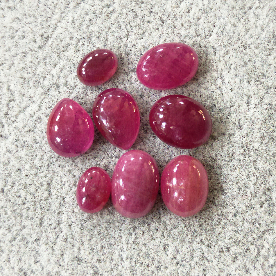 天然无烧红宝石裸石戒面光面3级天然红宝石裸石厂家直销