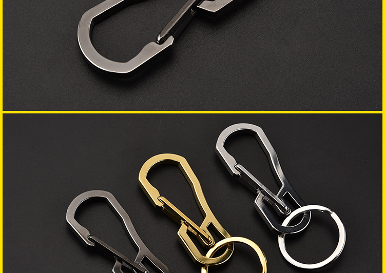 厂家直销不锈钢金属创意钥匙扣挂件整体线切割个性腰挂扣礼品配饰