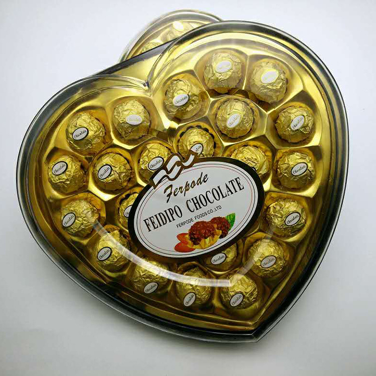 金沙菲迪浦果仁心形威化巧克力代可可脂巧克力 送女友生日礼盒8粒