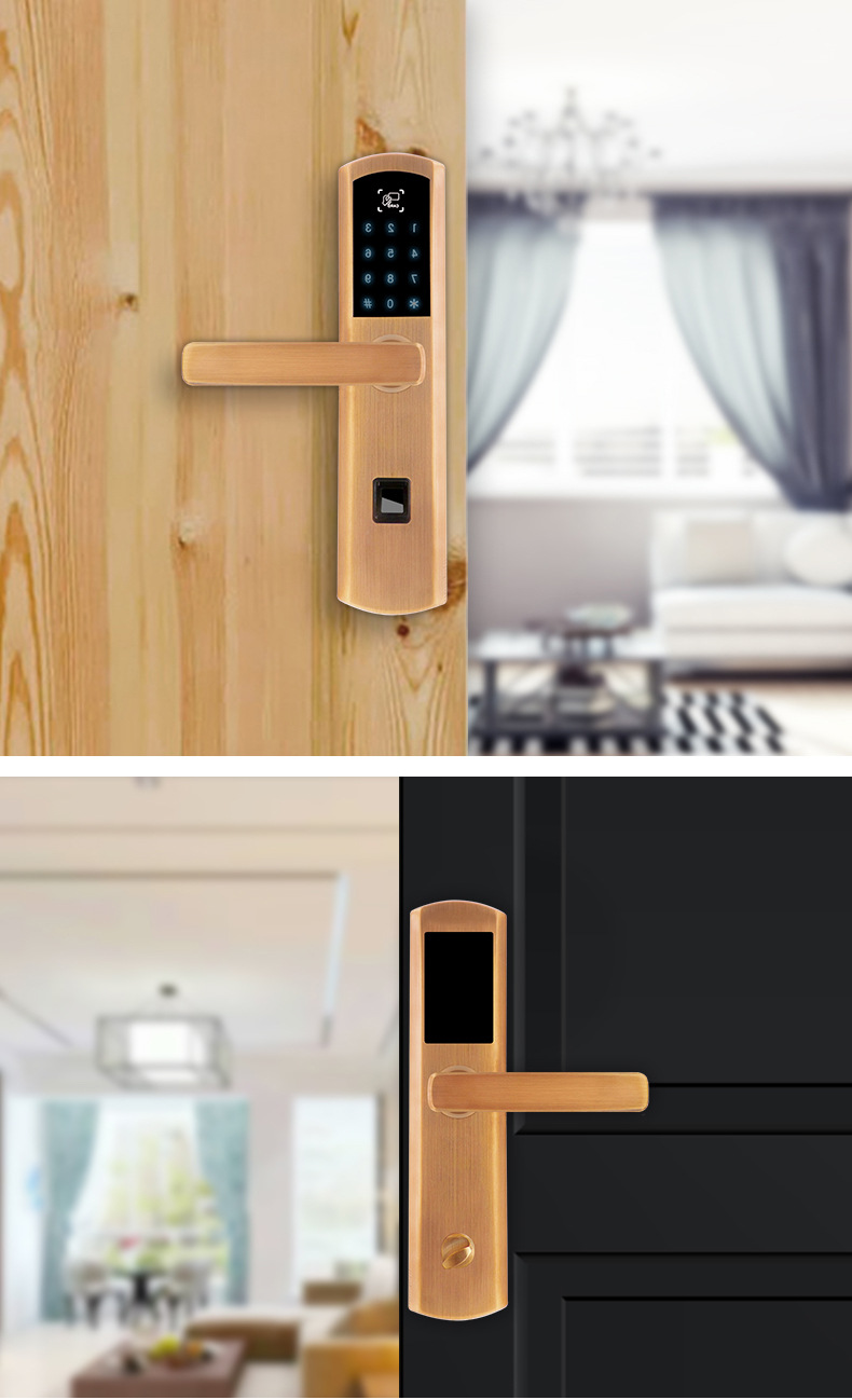 智能指纹锁家用防盗门四合一多功能智能锁厂家直销刷卡密码锁清仓