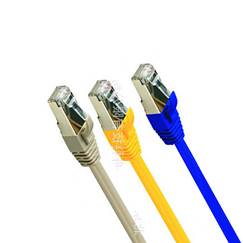 六类屏蔽网络跳线2米 电脑连接线cat6带rj45水晶头机制成品双绞线