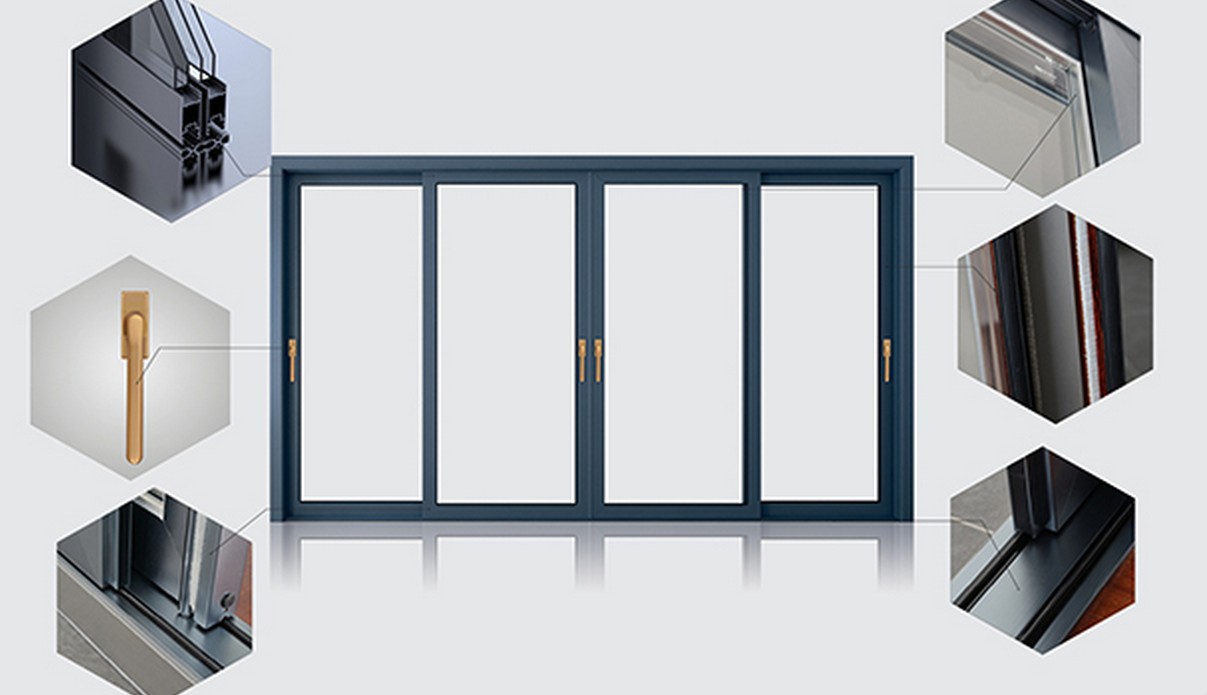 封阳台凤铝断桥平开窗定制高档铝型材门窗加工制作中空玻璃推拉窗
