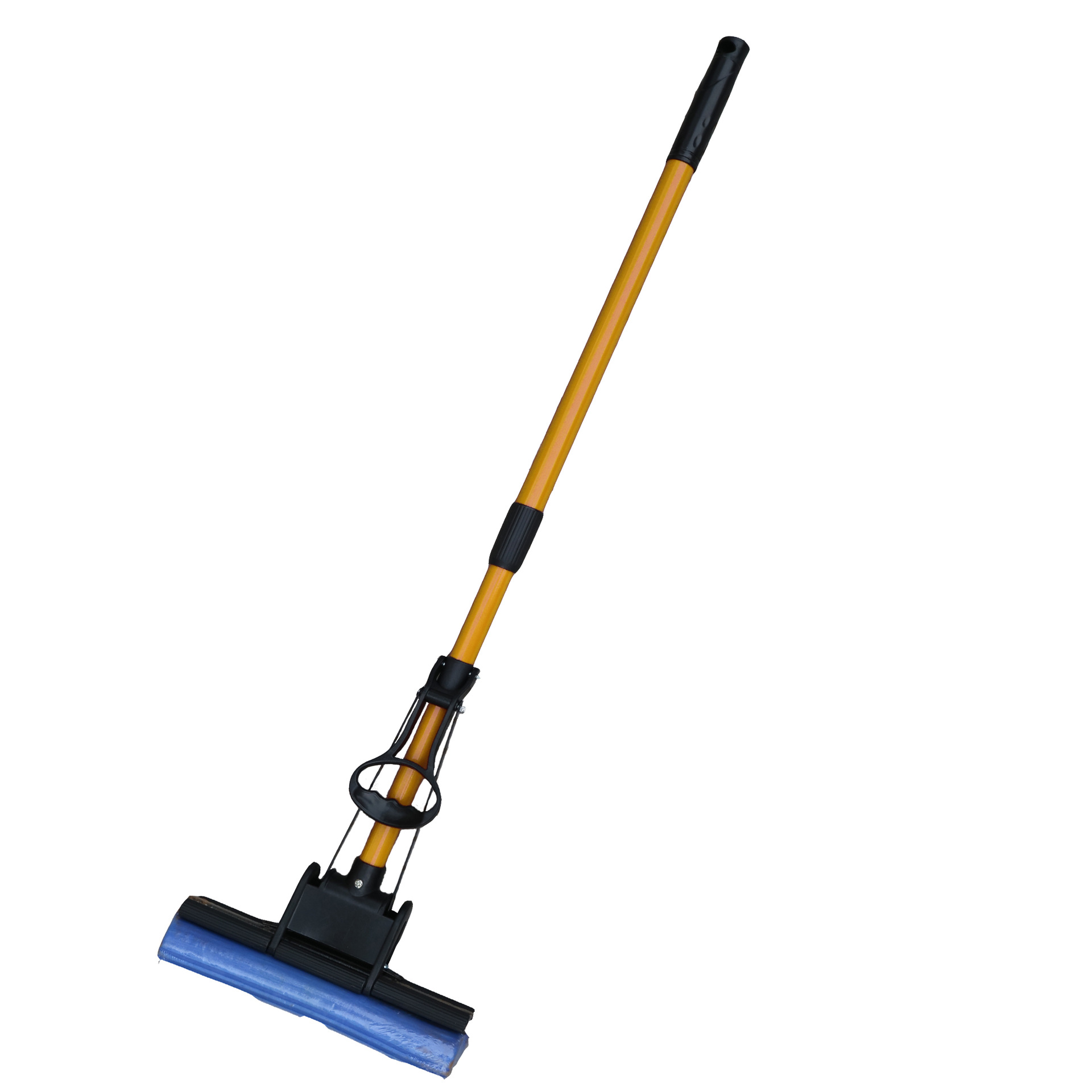 厂家直销胶棉滚轮拖把伸缩铁杆单排滚筒拖把新款拖把吸水海棉