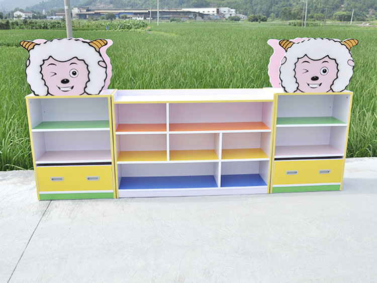 幼儿园卡通书包柜 厂家直销卡通造型收纳柜木质防火板 宝宝收纳柜