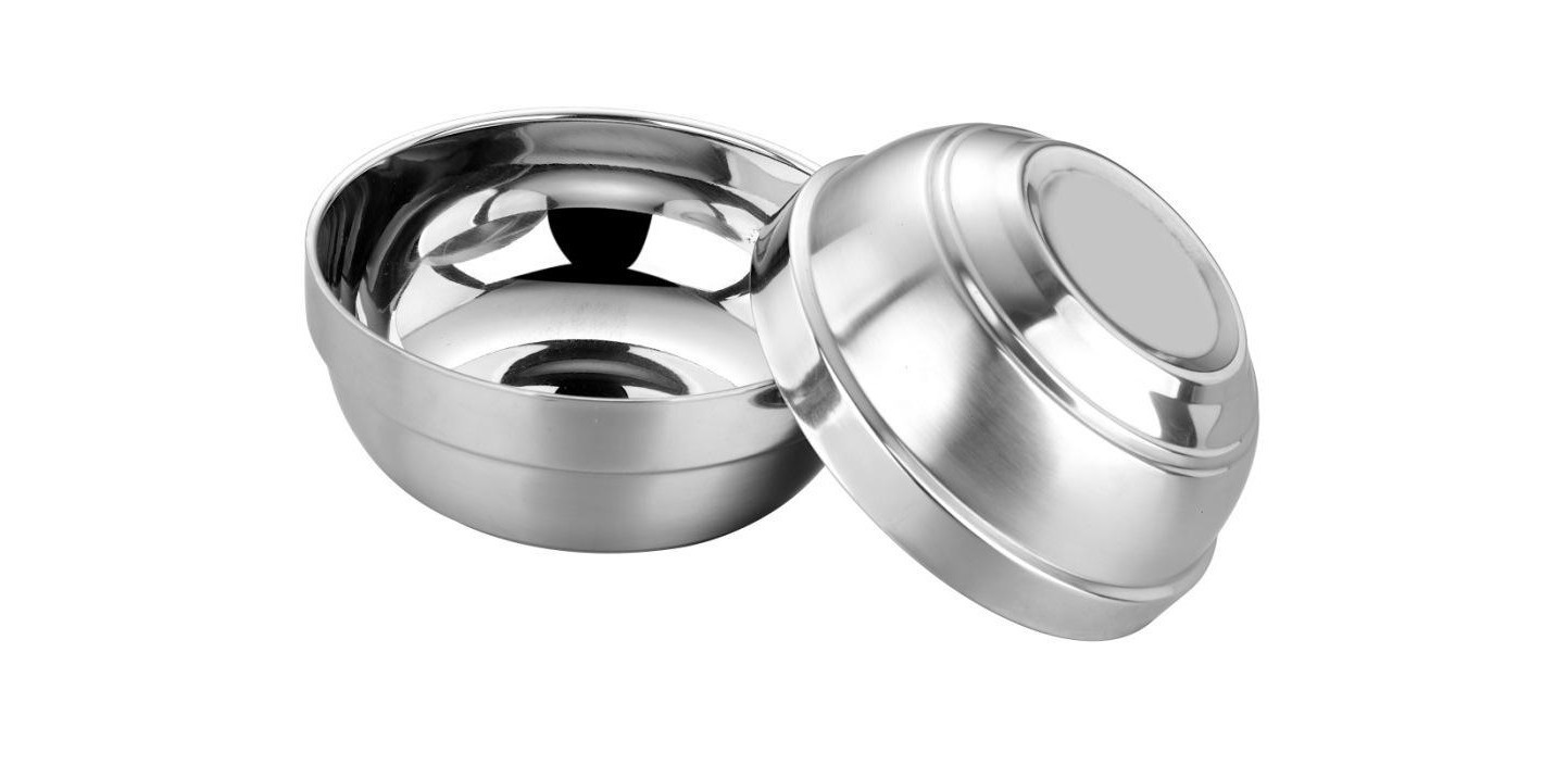 焊边不锈钢碗双层隔热碗 百合花碗,亮光碗