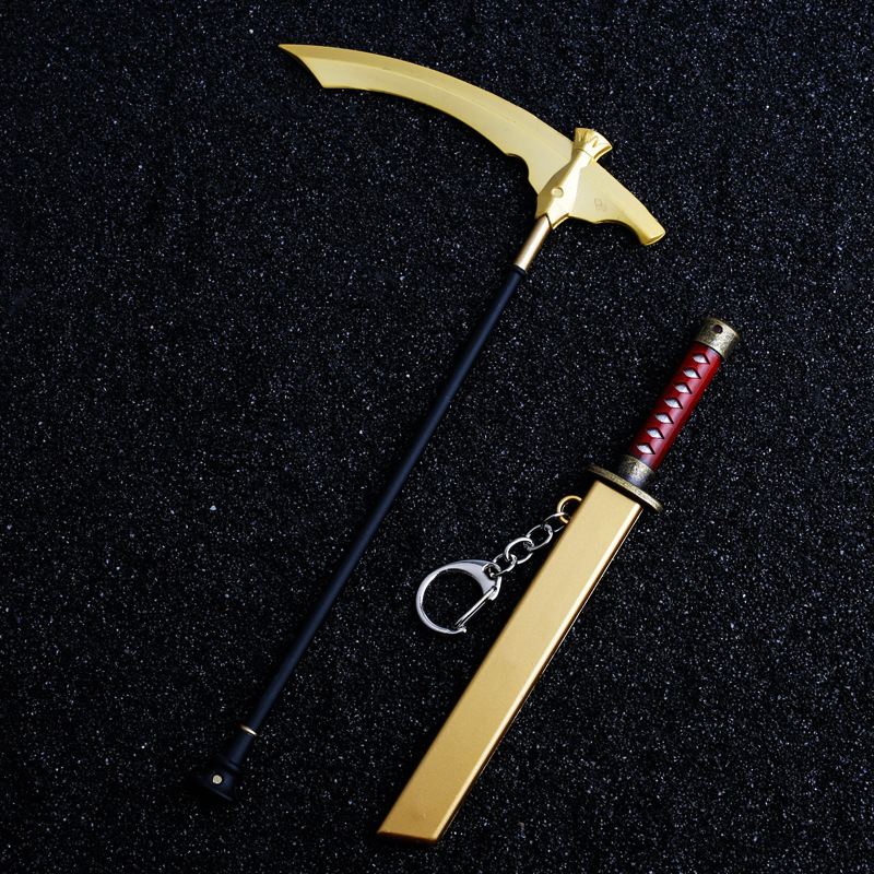 阴阳师周边黑无常鬼使黑死亡宣判镰刀黑白无常兵器鞘刀cos武器模