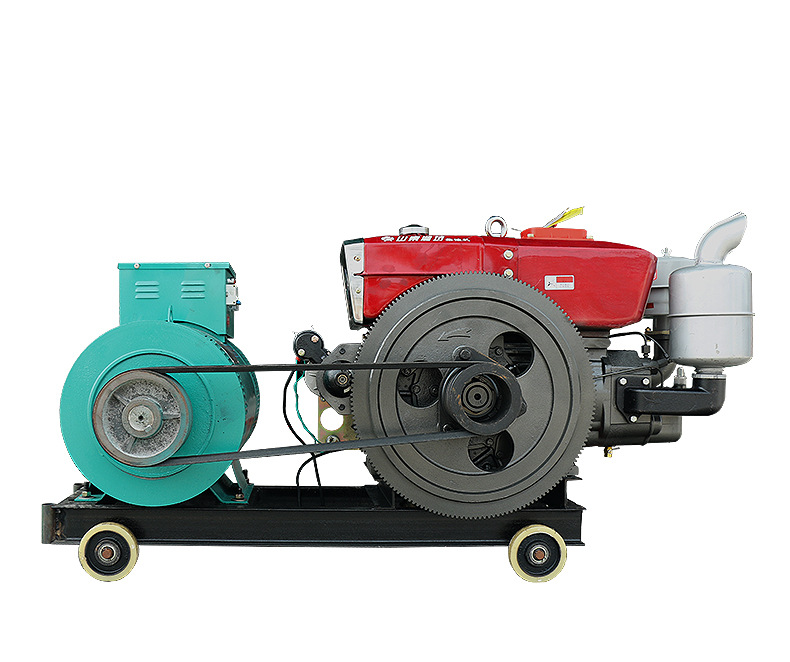 常州20kw柴油发电机组手摇单缸拖拉机皮带轮全铜发电机大马力