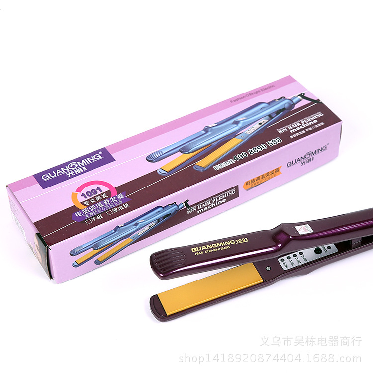 Bright 1091 Computer Temperature Regulating Anion Hair Perm Four Gears for Thermoregulation Electric Hair Straightener