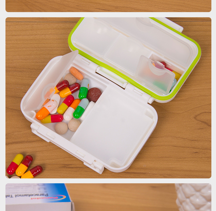 6格塑料药盒 翻盖医药盒 广告药盒 赠品礼品小药盒厂家直销