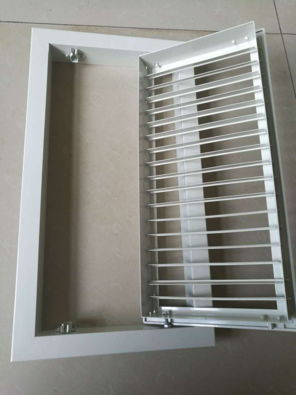 中央空调百叶出风口 可开单层百叶带过滤网门铰式百叶回风口