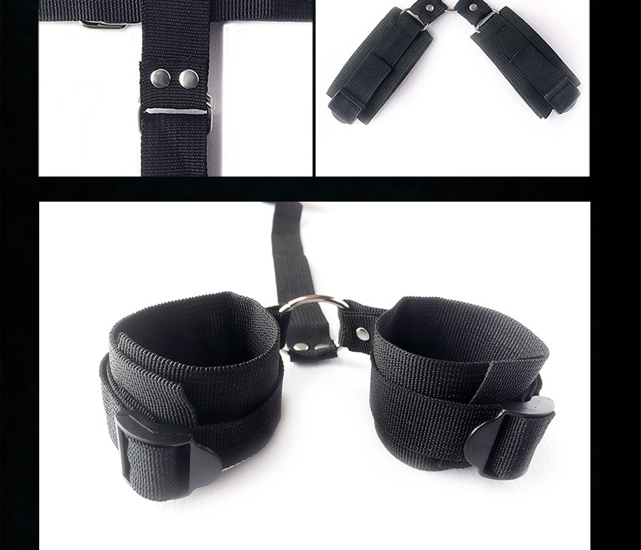 成人皮革用品束缚反手颈扣 捆绑手铐颈圈扣 成人另类性爱玩具批发