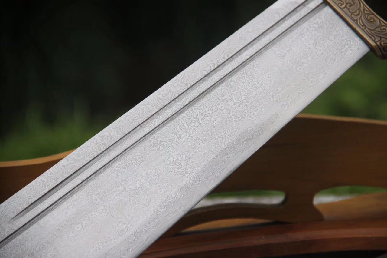 小龙刀剑永春双刀花纹钢手工铜装传统武术刀冷兵器未开刃