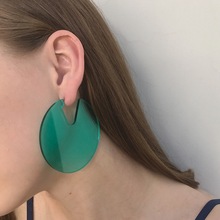 韩国珍珠透明圆形圆片亚克力塑料耳环切片开口耳环