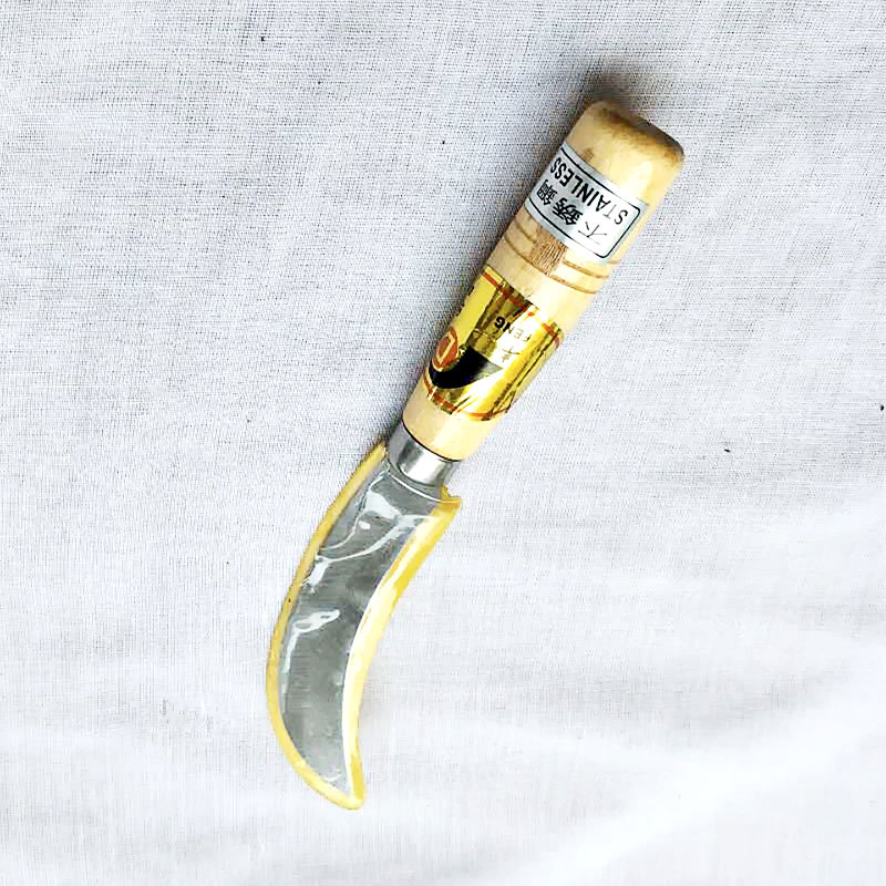 菠萝刀 丰达木柄菠萝削皮刀割菜弯刀小白菜刀小弯刀厂家直销