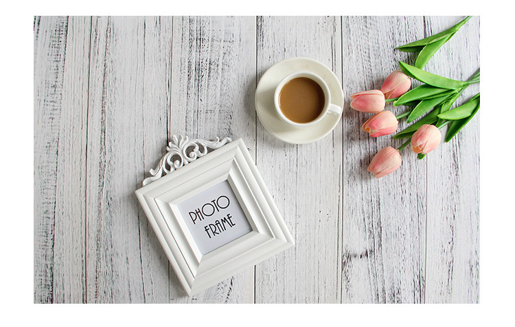 欧式复古雕花白色日式相框 拍摆件饰品道具拍摄道具 拍照背景搭配