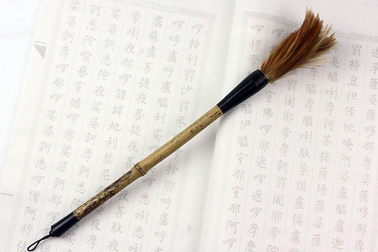 鸡毫笔 长锋毛笔 行楷草书书法国画 鸡毛笔写意泼墨绘画文房用品