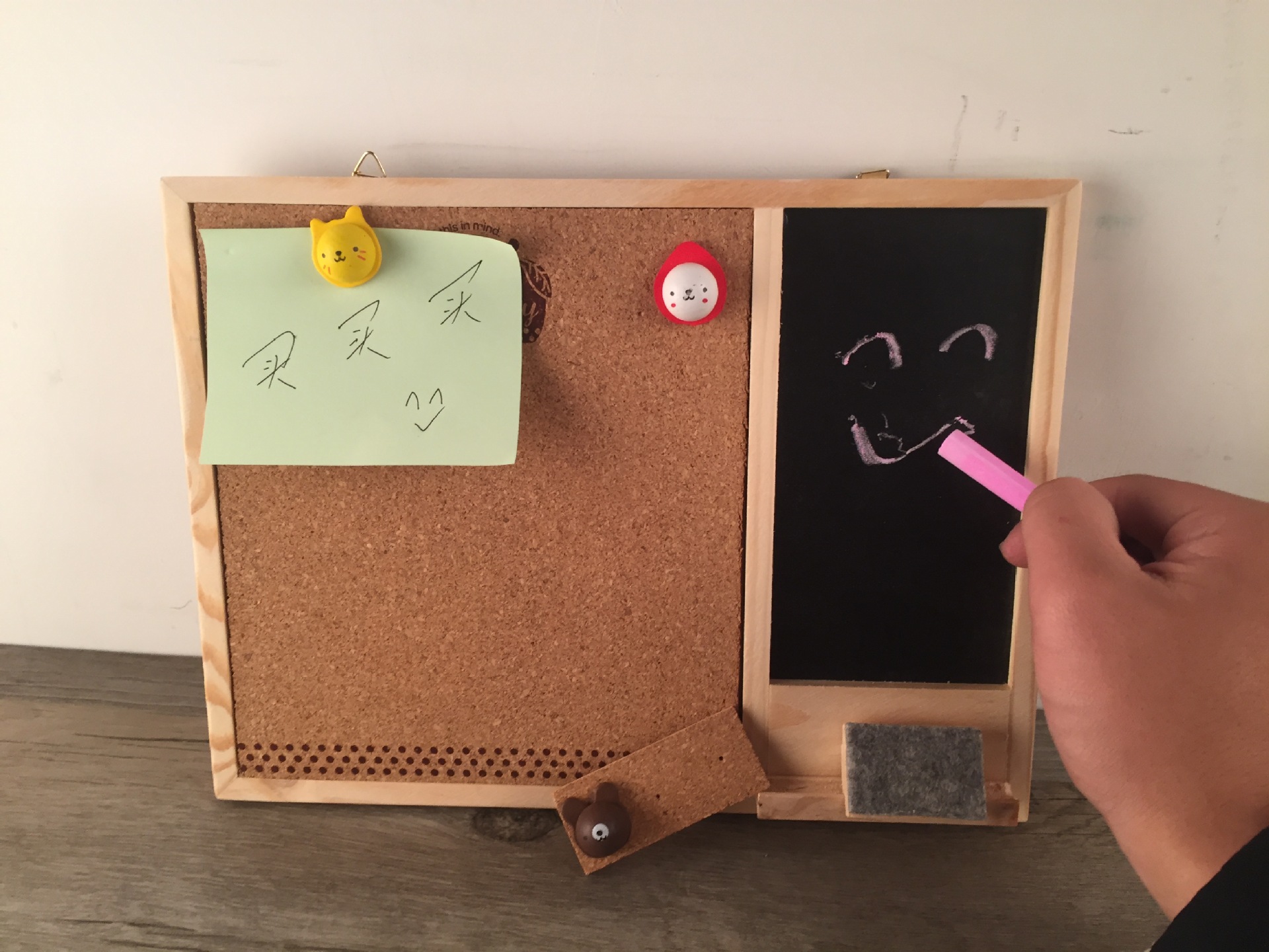 木制黑板留言板 软木小黑板儿童支架式 摄影摆件厂家直销