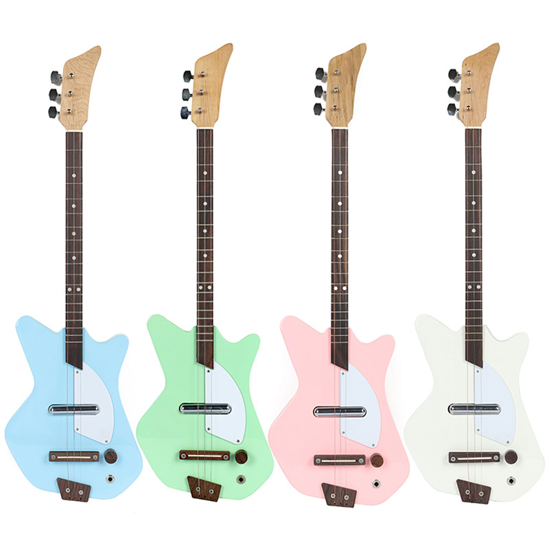 三弦电吉他儿童学生成人初学吉他拼装木制练习吉他益智吉
