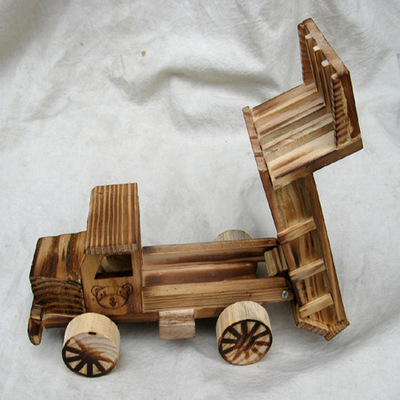 65758 木制大翻斗卡车 木质工程自卸车批发