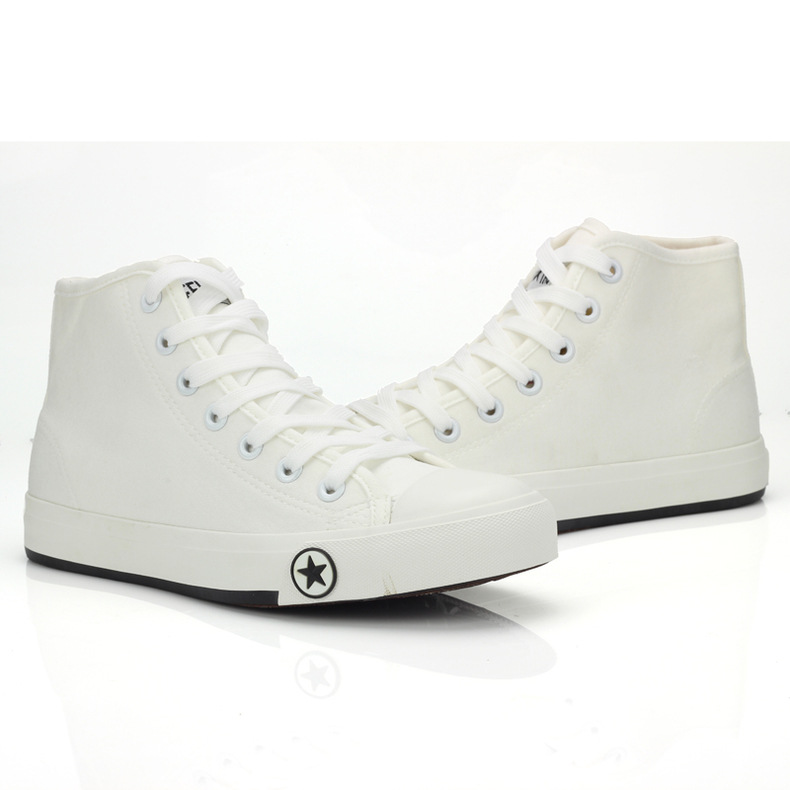 飞耀春季学生鞋韩版男士帆布鞋男高帮板鞋潮