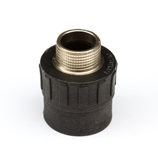 黑色pe水管配件自来水管 外丝直接 20到110规格齐全高压管件