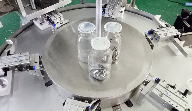 塑料瓶罐 玻璃瓶铝箔封口机 转盘式自动 连续 瓶口锡纸铝膜封口机